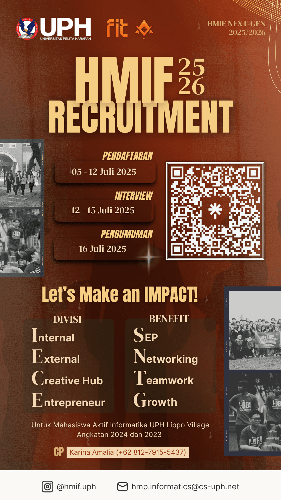 HMIF Recruitment 25/26 Poster